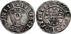British NORMAN. William I 'the Conqueror'. 1066-1087. AR Penny (19mm, 1.25 g, 1h). Sword type (BMC vi). London mint; Godwine, moneyer. Struck circa 1077-1080. + PILLELM REXI, crowned facing bust, hold