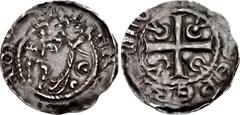 British SCOTLAND. William I 'the Lion'. 1165-1214. AR Penny (20mm, 1.32 g, 2h). Cross and Pellet coinage. Perth mint; Folpolt, moneyer. Struck circa 1174-1195. [+ LЄ] R[Є WI]LLAm, crowned head left; c