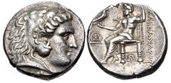 Greek KINGS of MACEDON. Demetrios I Poliorketes. 306-283 BC. AR Tetradrachm (26mm, 17.07 g, 6h). In the name and types of Alexander III. Tyre mint. Struck circa 301/0-295/4 BC. Head of Herakles right,