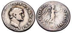 Roman Imperial Otho. AD 69. AR Denarius (18.5mm, 3.25 g, 5h). Rome mint. Struck 15 January-8 March. IMP M OTHO CAESAR AVG TR P, bare head right / VICTORIA OTHONIS, Victory flying right, holding wreath