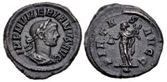 Roman Imperial Numerian. AD 283-284. Quinarius (15mm, 1.89 g, 7h). Laureate and draped bust right / Mercury standing facing, head left, holding caduceus and purse; *. RIC V 437 var. (no mark in exergu