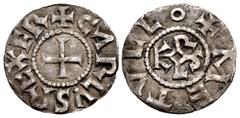 The Richard A. Jourdan Collection – Early Medieval & Islamic CAROLINGIANS. Charles le Chauve (the Bald). As Charles II, King of West Francia, 840-877. AR Denier (19mm, 1.32 g, 9h). Type A. Metullo (Me