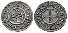 The Richard A. Jourdan Collection – Early Medieval & Islamic CAROLINGIANS. Charles le Chauve (the Bald). As Charles II, King of West Francia, 840-877. AR Denier (20mm, 1.78 g, 1h). Class 2. Cinomanis 