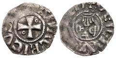 The Richard A. Jourdan Collection – Early Medieval & Islamic CRUSADERS, Latin Kingdom of Jerusalem. Amaury. 1163-1174. BI Denier (18.5mm, 0.55 g, 5h). Variety 9. Jerusalem mint. [+] AMALRICVS [RЄX], c