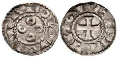 The Richard A. Jourdan Collection – World FRANCE, Provincial. Narbonne (vicomté). Raymond-Berengar. 1023-1067. AR Denier (18.5mm, 1.20 g, 12h). NΛRBONΛ C, cruciform design consisting of four annulets 