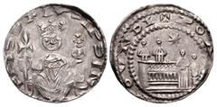 The Richard A. Jourdan Collection – World GERMANY, Aachen (Reichsmünzstätte). Friedrich I Barbarossa. 1152-1190. AR Pfennig (18mm, 1.50 g, 2h). FPICЄR AVC IPЄIN (C and Є retrograde), Friedrich enthron