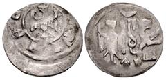 The Richard A. Jourdan Collection – World GERMANY, Brandenburg (Margrafschaft). Albrecht III. 1269-1300. AR Pfennig (14mm, 0.62 g, 2h). Spandau mint. [+ BR]ANDЄBO[R], eagle facing with wings spread, h