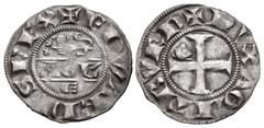 The Richard A. Jourdan Collection – British ANGLO-GALLIC. Edward I. 1272-1307. BI Denier (18mm, 0.93 g, 4h). First type. Bordeaux mint. Leopard to left; below, AGL'/ Є / Short cross pattée; Є in first