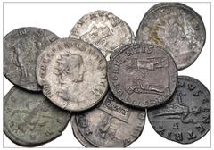 Large Lots ROMAN. Imperial. Lot of eight (8) Antoniniani of Gallienus and Salonina. Includes: Gallienus (7) // Salonina (1). Average VF. LOT SOLD AS IS, NO RETURNS. Eight (8) coins in lot. From the Ph