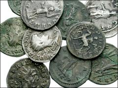 ROMAN. Imperial. Antoniniani of 3rd century. Includes: Elagabalus. Laetitia. RSC 72 // Gordian III. Jupiter. RSC 189 // Gordian sacrificing over altar. RSC 210 // Gordian on horseback. RSC 234 // Phil