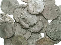 ROMAN. Imperial. Antoniniani mis-strikes and brockages. Includes: Gallienus (8) // Victorinus (3) // Claudius II (2) // Quintillus (2) // Tetricus I // Includes six (6) additional coins. Fair to VF co