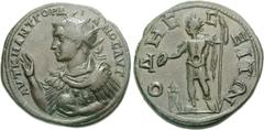 MOESIA INFERIOR, Odessus. Gordian III. AD 238-244. Æ Medallion (27.49 g, 12h). AVT K M ANT GORD I ANOC AVG, radiate, draped, and cuirassed bust left, raising hand and holding globe; aegis on cuirass /