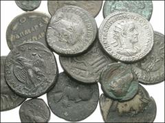 MIXED. Greek and Roman Provincial. Includes: AR and Æ from Syria and the Levant, of various sizes, cities, and rulers. GREEK. SELEUKID KINGS of SYRIA. Antiochos I (3) // Antiochos IV (3) // Antiochos 