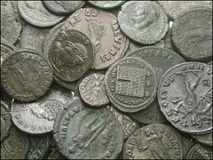 ROMAN. Imperial. Æ and AR of 4th-5th centuries AD. Includes: Æ Folles and Reduced Folles of Diocletian // Maximian // Constantius I // Galerius // Maxentius // Licinius I and II // Constantine I and I