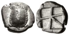 Greek ISLANDS off ATTICA, Aegina. Circa 456/45-431 BC. AR Stater (19.5mm, 12.00 g, 9h). Land tortoise with segmented shell / Large square incuse with skew pattern. Meadows, Aegina, Group IIIb; HGC 6, 