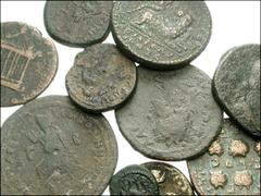 ROMAN. Provincial. Cilicia, Anazarbus. Includes: AUTONOMOUS. 2nd century BC or later. Æ 21 mm. Bust of Zeus / Tyche standing left. Ziegler 4; SNG France 2007 // PSEUDO-AUTONOMOUS. Time of Marcus Aurel