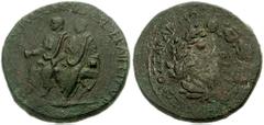 LYDIA, Sardis. Germanicus, with Drusus. Caesar, 15 BC-AD 19. Æ 25mm (15.04 g, 11h). Struck under Tiberius, circa AD 23-26(?). Togate figures of Germanicus and Drusus seated left on curule chairs, one 