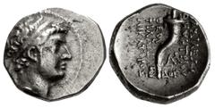 Greek SELEUKID EMPIRE. Demetrios II Nikator. First reign, 146-138 BC. AR Drachm (17.5mm, 4.72 g, 12h). Uncertain mint in Syria or Phoenicia. Dated SE 174 (139/8 BC). Diademed head right / BAΣIΛEΩΣ ΔHM