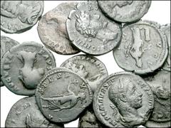 ROMAN. Imperial. AR Denarii, Antoninus Pius through Julia Mamaea. Includes: ANTONINUS PIUS. Liberalitas standing left. RSC 490 // FAUSTINA SENIOR. Vesta sacrificing over altar. RSC 116 // FAUSTINA JUN