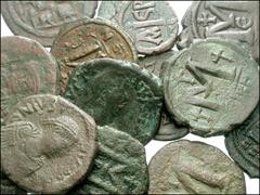 BYZANTINE. Early. Æ, Justin I through Heraclius. Includes: JUSTIN I. Follis. Constantinople mint. Bust right / Large M between two stars. SB 62 // Large M between star and cross. SB 63 (2) // Large M 