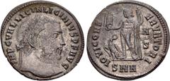 Roman Imperial Licinius I. AD 308-324. Æ Follis (22mm, 3.85 g, 6h). Nicomedia mint, 6th officina. Struck AD 313-317. Laureate head right / Jupiter standing left, holding Victory on globe and scepter; 