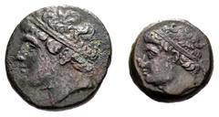 Large Lots GREEK. Magna Graecia & Sicily. Lot of two (2) Syracusan bronze issues of Hieron II and Hieronymous. Includes: Hieron II. CNS 195; HGC 2, 1548 // HIeronymous. CNS 204; HGC 2, 1569. Some roug