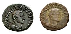 Large Lots ROMAN. Provincial. Lot of two (2) bronze issues of Gallienus from Dacia. Includes: (25.5mm, 10.02 g, 12h). Dated year 8 or 10 (AD 253/4 or 255/6). IMP GALLIENVS PIV AVG, laureate, draped, a