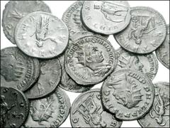 ROMAN. Imperial. AR of the 3rd century. Includes: all antoniniani. GORDIAN III. Securitas // Fortuna // PHILIP I. Four standards // Concordia // TRAJAN DECIUS. Decius on horseback // Victory // TREBON