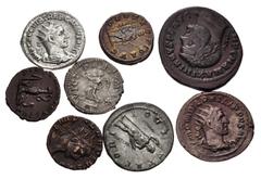 Large Lots ROMAN. Imperial. Lot of eleven (11) mixed bronze and silver issues. Includes: Septimius Severus. AR Denarius // Caracalla. AR Denarius // Gordian III. AR Antoninianus // Philip I. AR Antoni