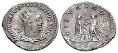 The McAlee Collection – Trajan Decius and Later Lot of four (4) coins. 302a Valerian I. AD 253-260. AR Antoninianus (23mm, 3.88 g, 11h). Samosata mint. 1st emission, AD 255-256. IMP C P LIC VALERIANVS