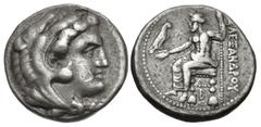Greek KINGS of MACEDON. Alexander III 'the Great'. 336-323 BC. AR Tetradrachm (24mm, 17.07 g, 6h). Tarsos mint, "officina B". Struck under Balakros or Menes, circa 333-327 BC. Head of Herakles right, 