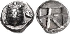 Greek ISLANDS off ATTICA, Aegina. Circa 456/45-431 BC. AR Stater (19.5mm, 12.06 g, 12h). Land tortoise with segmented shell / Large square incuse with heavy skew pattern. Meadows, Aegina, Group IIIb; 