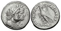 Greek PTOLEMAIC KINGS of EGYPT. Ptolemy IV Philopator. 222-205/4 BC. AR Tetradrachm (25mm, 13.85 g, 12h). Alexandreia mint. Struck circa 219-217 BC. Jugate draped busts right of Serapis and Isis / Eag