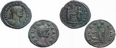 Estimate $250 AURELIAN. 270-275 AD. Æ Sestertius (9.08 gm). Laureate and cuirassed bust right / Aurelian and Severina clasping hands, radiate bust of Sol between; Z in exergue. RIC V pt. 1, 80; Cohen 