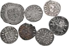 Large Lots WORLD. France. Lot of fourteen (14) provincial silver issues. Includes: Anjou. Folques IV or V. AR Denier. Poey d'Avant 1491 // Blois. AR Denier. Boudeau 193 // Clermont. AR Denier. Poey d'