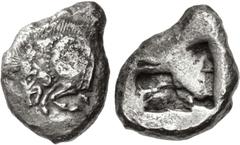 Greek LYCIA, Uncertain. Circa 520-470/60 BC. AR Stater (18mm, 9.25 g). Forepart of boar left / Rough incuse square. Müseler I, 14 (uncertain dynast); Falghera 8; SNG Copenhagen Supp. 368. Toned, some 