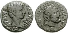 LYDIA, Dioshieron. Augustus. 27 BC-AD 14. Æ 17mm (2.74 g, 12h). Papion, magistrate. Bare head of Augustus right; lituus to right / Laureate head of Zeus right. RPC 2556.3 (this coin, illustrated). Nea