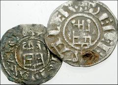 EARLY MEDIEVAL. Crusaders. BI of the Latin Kingdom of Jerusalem. Includes: Baldwin III. 1143-1163. BI Denier. Cross pattée / Tower of David. CCS 10 // Same. BI Obol. Cf. CCS 11. Near VF condition, som