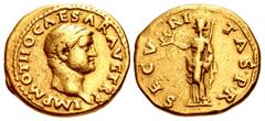 Merani Collection – Roman Imperial Otho. AD 69. AV Aureus (19.5mm, 7.11 g, 6h). Rome mint. Struck 15 January-8 March. IMP M OTHO CΛESAR AVG TR P, bare head right / SECV• RI TAS • P • R •, Securitas, d