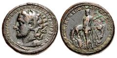 Roman Imperial Commodus. AD 177-192. Bimetallic Medallion (44mm, 71.70 g, 12h). Rome mint. Struck 10-31 December AD 192. L • AELIVS • AVRELIVS • COMMODVS AVG PIVS FELIX, head of Commodus as Hercules l