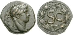 SYRIA, Seleucis and Pieria. Antioch. Otho. AD 69. Æ 22mm (8.53 g, 12h). Laureate head right / Large S • C across field; pellet above; all within wreath. McAlee 322(a).1 (this coin); RPC 4321. VF, dark