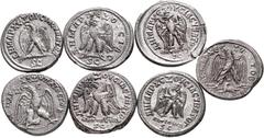 Large Lots ROMAN. Provincial. Lot of seven (7) AR Tetradrachms. Includes: Elagabalus. Prieur 264 // Gordian III. Prieur 295 // Philip I. Prieur 337 // Prieur 444 // Philip II. Prieur 469 // Prieur 473