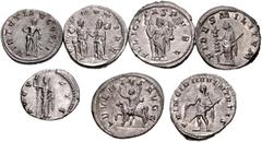 Large Lots ROMAN. Republican-Imperial. Lot of seven (7) AR Denarii and Antoniniani. Includes: AR Denarii: Diva Faustina Senior // Gordian III // AR Antoniniani: Gordian III // Philip I // Trajan Deciu