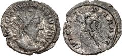 Roman Imperial Marius. Romano-Gallic Emperor, AD 269. Antoninianus (21mm, 2.60 g, 7h). Colonia Agrippinensis (Cologne) mint. 2nd emission, circa mid AD 269. Radiate and cuirassed bust right / Victory 
