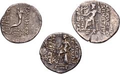 Large Lots GREEK. Levant & the Near East. Lot of three (3) Seleukid AR Drachms. Includes: Demetrios I // Alexander I // Demetrios III. Average Good Fine, porosity. LOT SOLD AS IS, NO RETURNS. Three (3