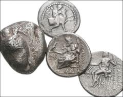 GREEK. Northern & Central Greece. AR from Macedon through Attica. Includes: KINGS of MACEDON. Alexander III ‘the Great’. AR Hemidrachm. Head of Herakles right, wearing lion skin / Zeus Aëtophoros seat