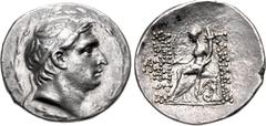 Greek SELEUKID EMPIRE. Demetrios I Soter. 162-150 BC. AR Tetradrachm (30.5mm, 14.75 g, 1h). Antioch on the Orontes mint. Undated issue, struck circa 162–155/4 BC. Diademed head right within laurel wre