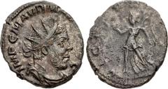 Roman Imperial Marius. Romano-Gallic Emperor, AD 269. Antoninianus (18mm, 3.17 g, 6h). Colonia Agrippinensis (Cologne) mint. 2nd emission, circa mid AD 269. Radiate, draped, and cuirassed bust right /