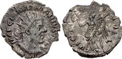 Roman Imperial Marius. Romano-Gallic Emperor, AD 269. Antoninianus (20mm, 2.88 g, 12h). Colonia Agrippinensis (Cologne) mint. 2nd emission, circa mid AD 269. Radiate, draped, and cuirassed bust right 