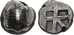 Greek ISLANDS off ATTICA, Aegina. Circa 456/45-431 BC. AR Stater (17mm, 12.24 g, 5h). Land tortoise with segmented shell / Large square incuse with skew pattern. Meadows, Aegina, Group IIIb; HGC 6, 43